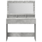 vidaXL Dressing Table with LED Lights - Concrete Grey, 100x41x135 cm
