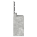 vidaXL Dressing Table with LED Lights - Concrete Grey, 100x41x135 cm