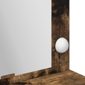 vidaXL Makeup Table with LED Lights in Smoked Oak - 100x41x135 cm