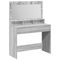 vidaXL Gray Sonoma Dressing Table with LED Lights - 100x41x135 cm
