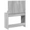 vidaXL Gray Sonoma Dressing Table with LED Lights - 100x41x135 cm