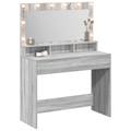 vidaXL Gray Sonoma Dressing Table with LED Lights - 100x41x135 cm