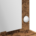 vidaXL Dressing Table with LED Lights - Vintage Wood - 100x41x135 cm