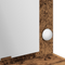vidaXL Dressing Table with LED Lights - Vintage Wood - 100x41x135 cm