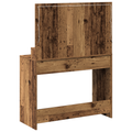 vidaXL Dressing Table with LED Lights - Vintage Wood - 100x41x135 cm