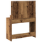 vidaXL Dressing Table with LED Lights - Vintage Wood - 100x41x135 cm