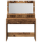 vidaXL Dressing Table with LED Lights - Vintage Wood - 100x41x135 cm