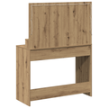 vidaXL Makeup Table with LED Lights in Artisan Oak, 100x41x135 cm