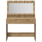 vidaXL Makeup Table with LED Lights in Artisan Oak, 100x41x135 cm