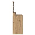 vidaXL Makeup Table with LED Lights in Artisan Oak, 100x41x135 cm