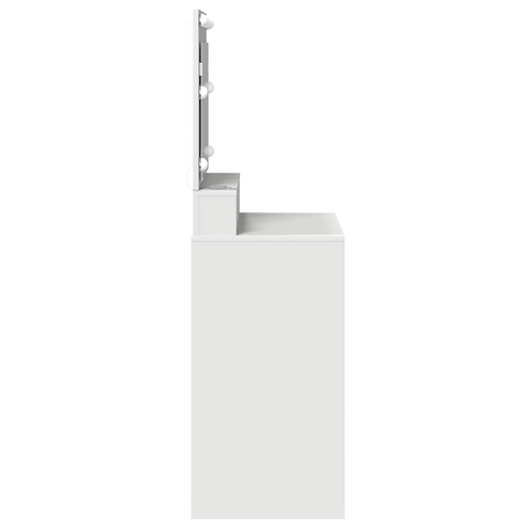vidaXL White Dressing Table with LED Lights - 79x41x135 cm