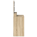 vidaXL Dressing Table with LED Lights in Sonoma Oak - 79x41x135 cm