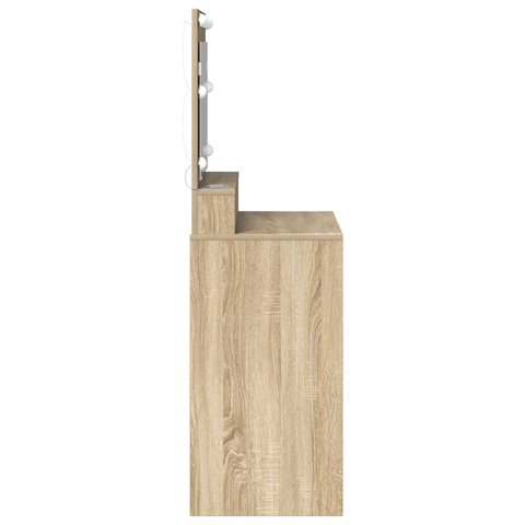 vidaXL Dressing Table with LED Lights in Sonoma Oak - 79x41x135 cm