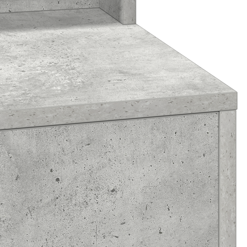 vidaXL Dressing Table with LED Lights in Concrete Grey, 79x41x135 cm