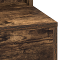 vidaXL Vanity Table Smoked Oak Engineered Wood 75.5 x 41 x 135 cm Mirror