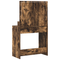 vidaXL Vanity Table Smoked Oak Engineered Wood 75.5 x 41 x 135 cm Mirror