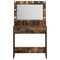 vidaXL Vanity Table Smoked Oak Engineered Wood 75.5 x 41 x 135 cm Mirror