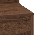 vidaXL Brown Oak Dressing Table with LED Lights, 79x41x135 cm