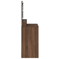vidaXL Brown Oak Dressing Table with LED Lights, 79x41x135 cm