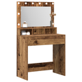 vidaXL Dressing Table with LED Lights - Vintage Style, 79x41x135 cm