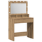 vidaXL Dressing Table with LED Lights - Artisan Oak - 79 x 41 x 135 cm