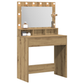 vidaXL Dressing Table with LED Lights - Artisan Oak - 79 x 41 x 135 cm