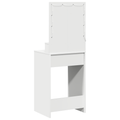 vidaXL White Dressing Table with LED Lights, 50x41x135 cm