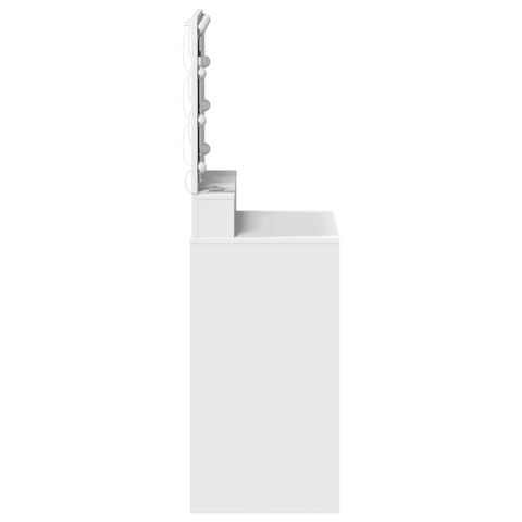 vidaXL White Dressing Table with LED Lights, 50x41x135 cm