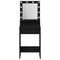 vidaXL Black Oak Dressing Table with LED Lights - 50x41x135 cm