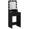 vidaXL Black Oak Dressing Table with LED Lights - 50x41x135 cm