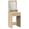 vidaXL Dressing Table with LED Lights in Sonoma Oak, 50x41x135 cm