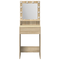 vidaXL Dressing Table with LED Lights in Sonoma Oak, 50x41x135 cm