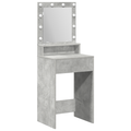 vidaXL Dressing Table with LED Lights - Concrete Grey - 50x41x135 cm