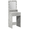 vidaXL Dressing Table with LED Lights - Concrete Grey - 50x41x135 cm
