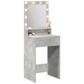 vidaXL Dressing Table with LED Lights - Concrete Grey - 50x41x135 cm