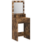 vidaXL Makeup Table with LED Lights - Smoked Oak 50x41x135 cm