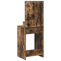 vidaXL Makeup Table with LED Lights - Smoked Oak 50x41x135 cm