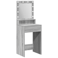 vidaXL Dressing Table with LED Lights in Grey Sonoma - 50x41x135 cm