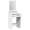vidaXL White Dressing Table with Drawers - 50x41x140 cm