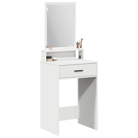 vidaXL White Dressing Table with Drawers - 50x41x140 cm