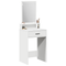 vidaXL White Dressing Table with Drawers - 50x41x140 cm