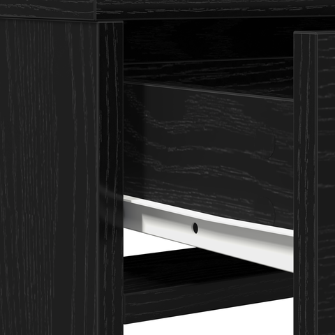 vidaXL Dressing Table with Drawers - Black Oak - 50x41x140 cm