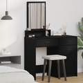 vidaXL Dressing Table with Drawers - Black Oak - 50x41x140 cm