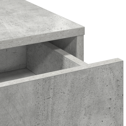 vidaXL Dressing Table with Drawers, Concrete Grey, 50x41x140 cm