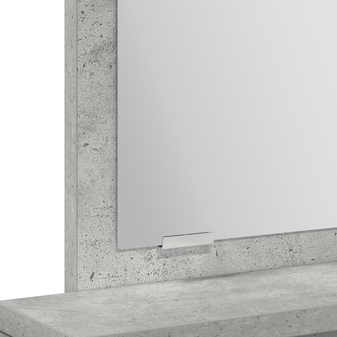 vidaXL Dressing Table with Drawers, Concrete Grey, 50x41x140 cm