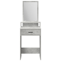 vidaXL Dressing Table with Drawers, Concrete Grey, 50x41x140 cm