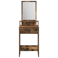 vidaXL Dressing Table with Drawers - Smoked Oak, 50x41x140 cm