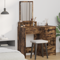 vidaXL Dressing Table with Drawers - Smoked Oak, 50x41x140 cm