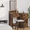 vidaXL Dressing Table with Drawers - Smoked Oak, 50x41x140 cm