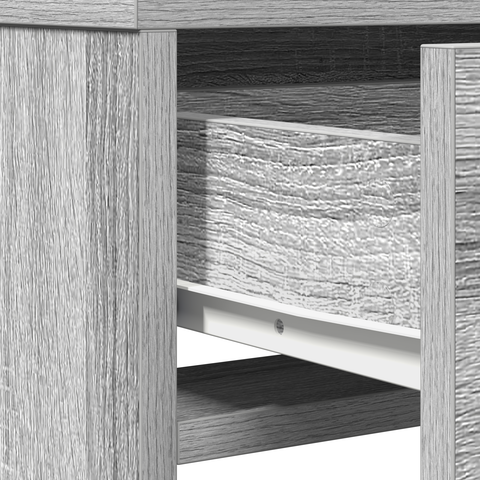 vidaXL Dressing Table with Drawers Grey Sonoma 50x41x140 cm